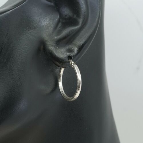 0.75” sterling silver 925 Huggie earrings Hoops, stamped 925