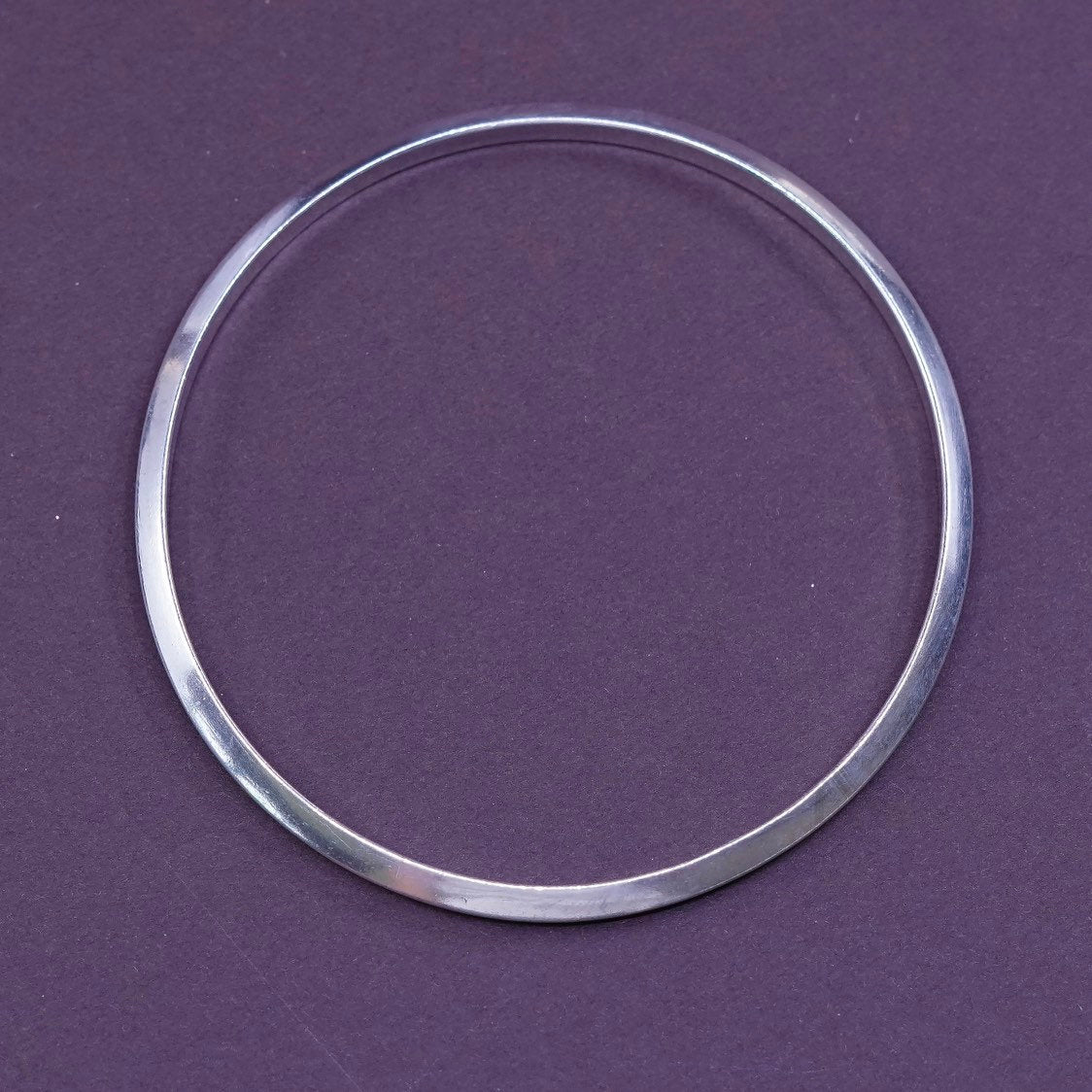 8", vtg Erling Christoffersen Norway Plus Sterling Silver Bangle, 925 bracelet