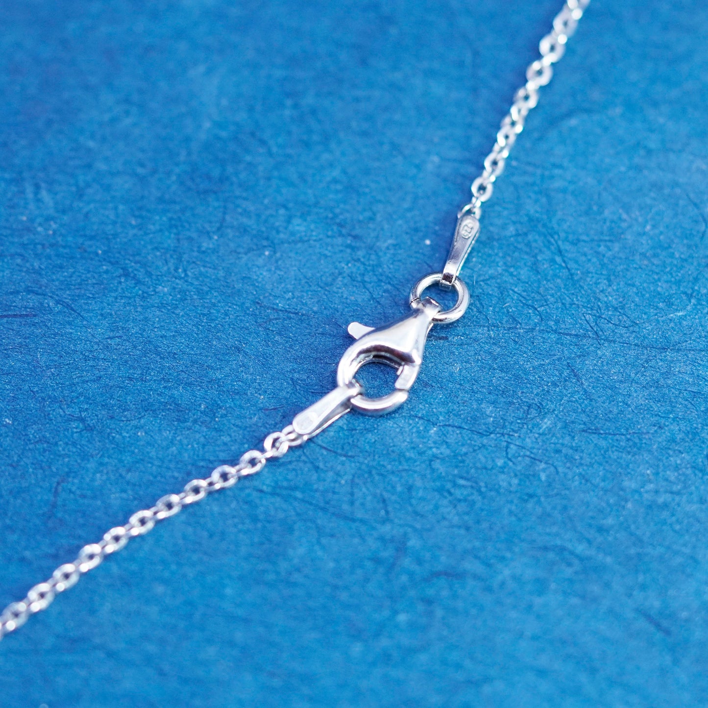 18”, 1mm, vintage Sterling silver handmade necklace, 925 circle chain