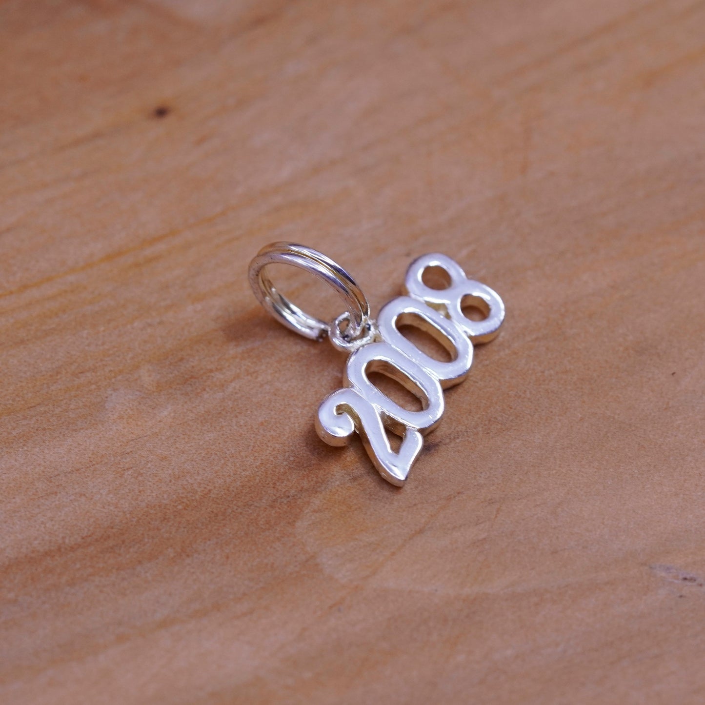 Vintage sterling silver handmade pendant, 925 2008 charm