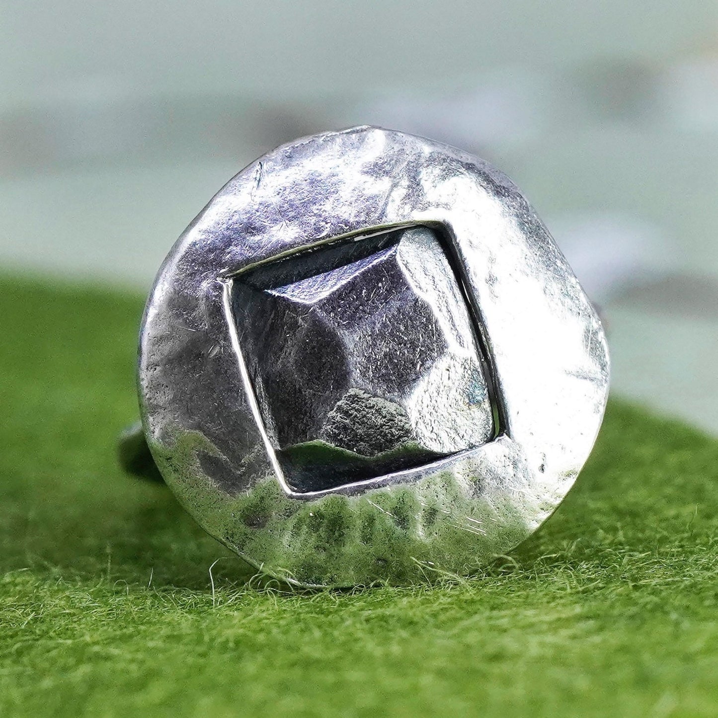 Size 8, Vintage Israel sterling silver handmade ring, 925 band