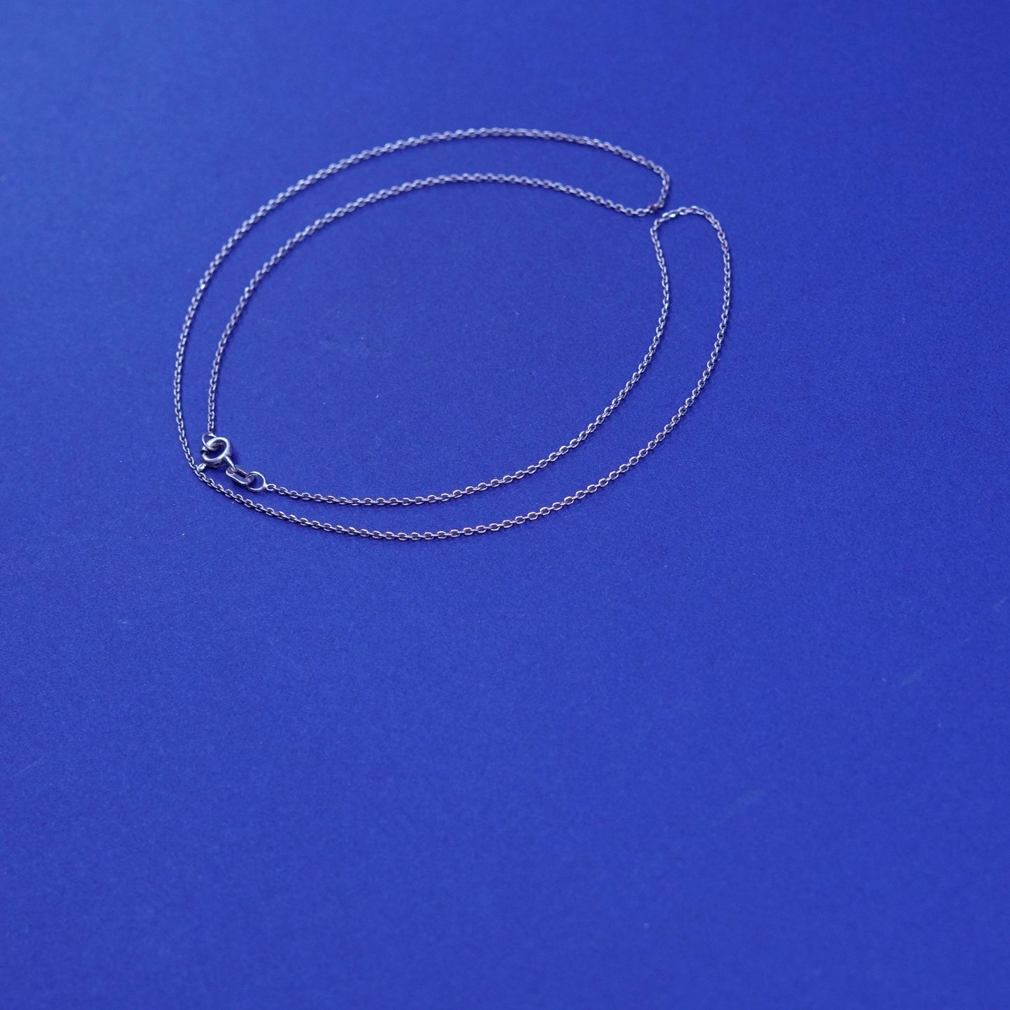 18”, 1mm, vintage Sterling silver handmade necklace, 925 circle chain