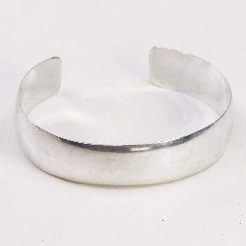 6”, Vtg Sterling 925 Silver Handmade Cuff, Modern Southwestern Bracelet