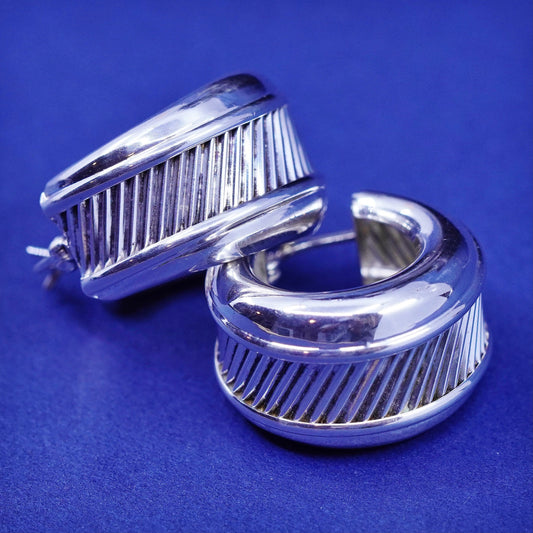 0.75”, sterling 925 silver loop earrings, lightweight Huggie Hoop Earrings