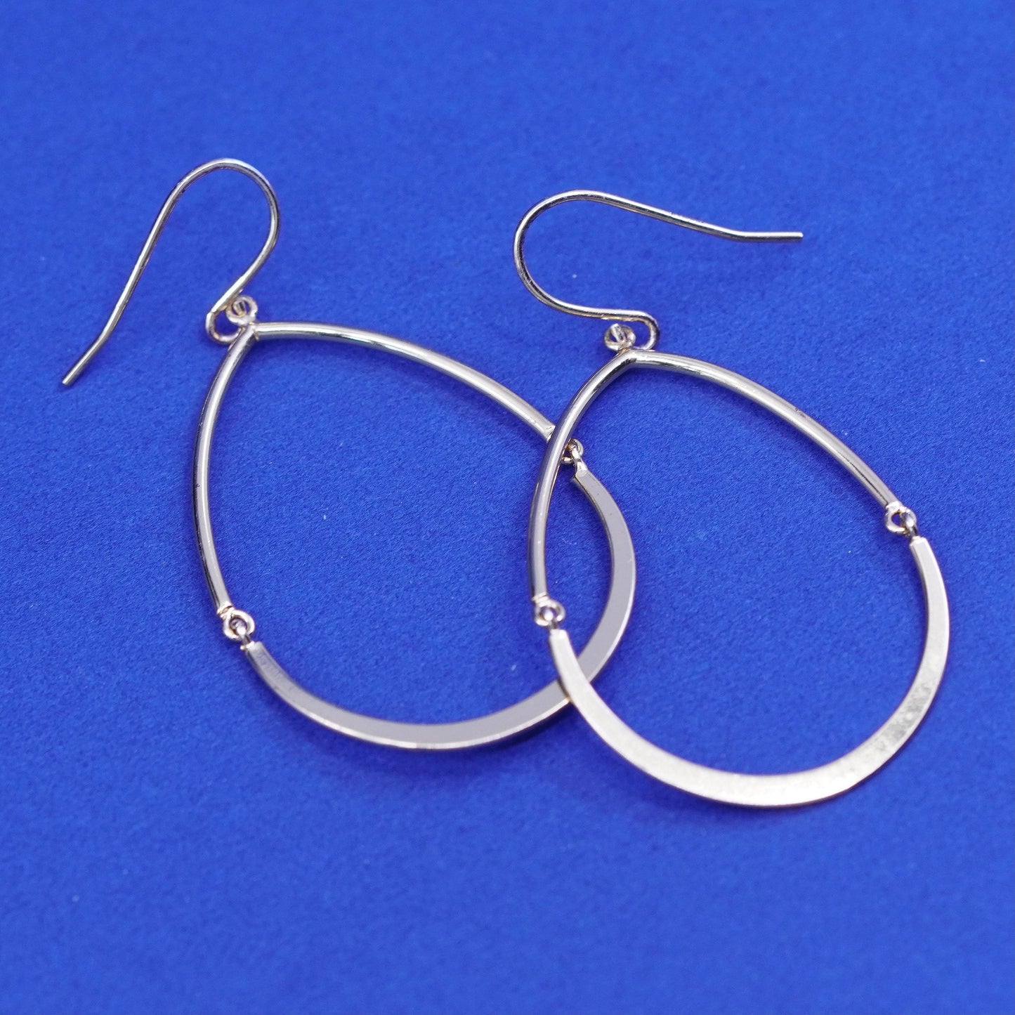 Vintage vermeil gold filled sterling silver earrings, 925 teardrop drops