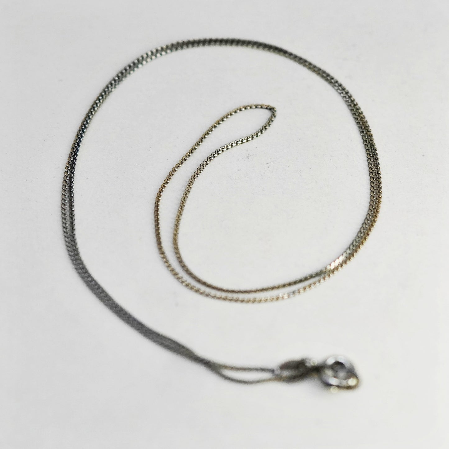 18”, VTG Italy vermeil gold filled sterling silver 925 s link chain, necklace