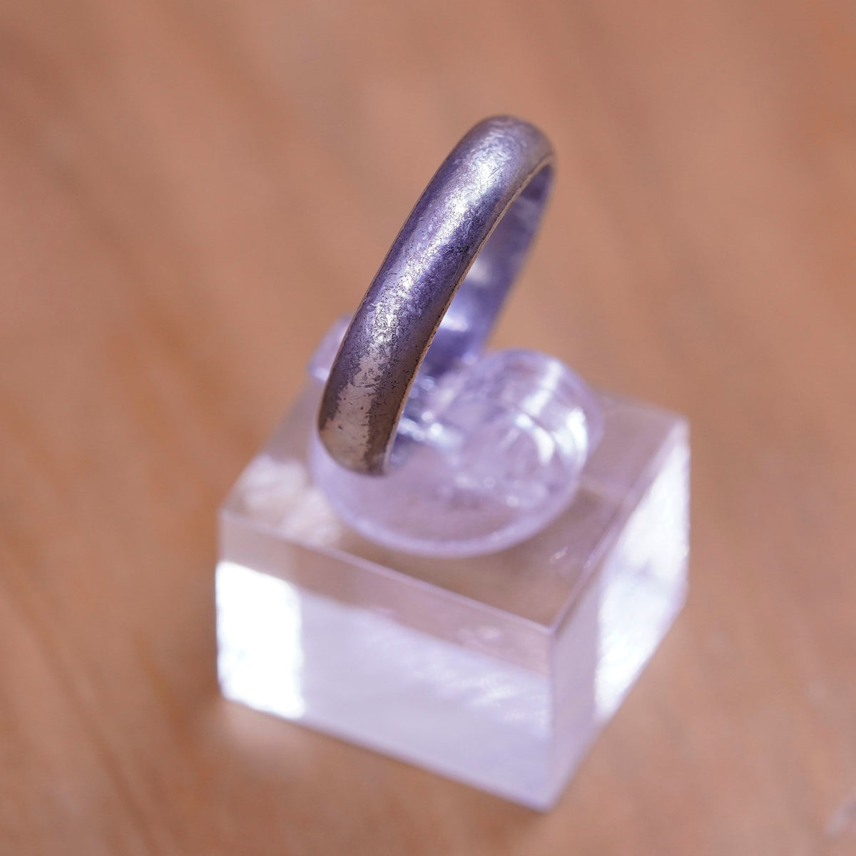 Size 9, vintage sterling silver handmade ring, 925 wedding band