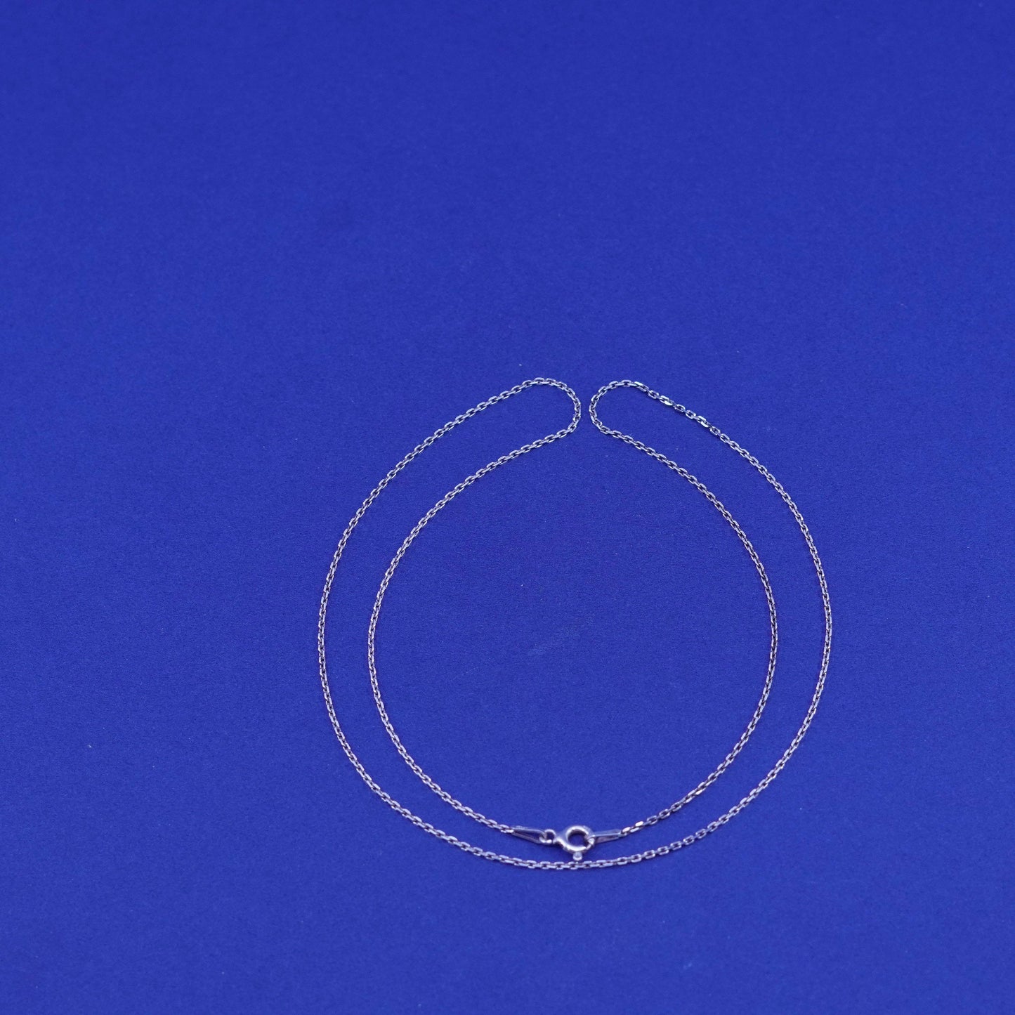18”, 1mm, vintage Sterling silver handmade necklace, 925 circle chain
