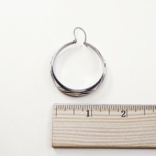 1.5”, Vtg Sterling Silver Handmade Earrings, Lightwight 925 Silver Hoops, Huggie