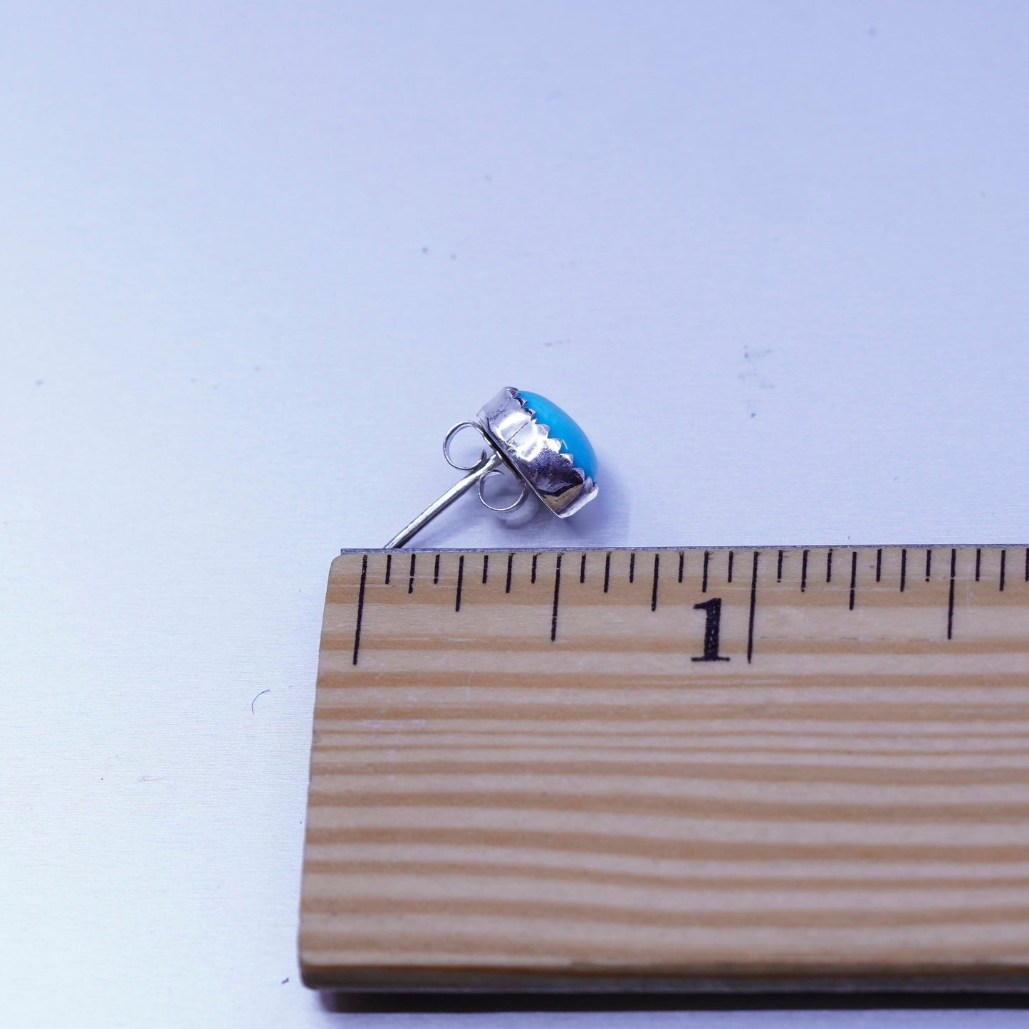 Herbert Cayatineto navajo Sterling 925 silver handmade earrings studs turquoise