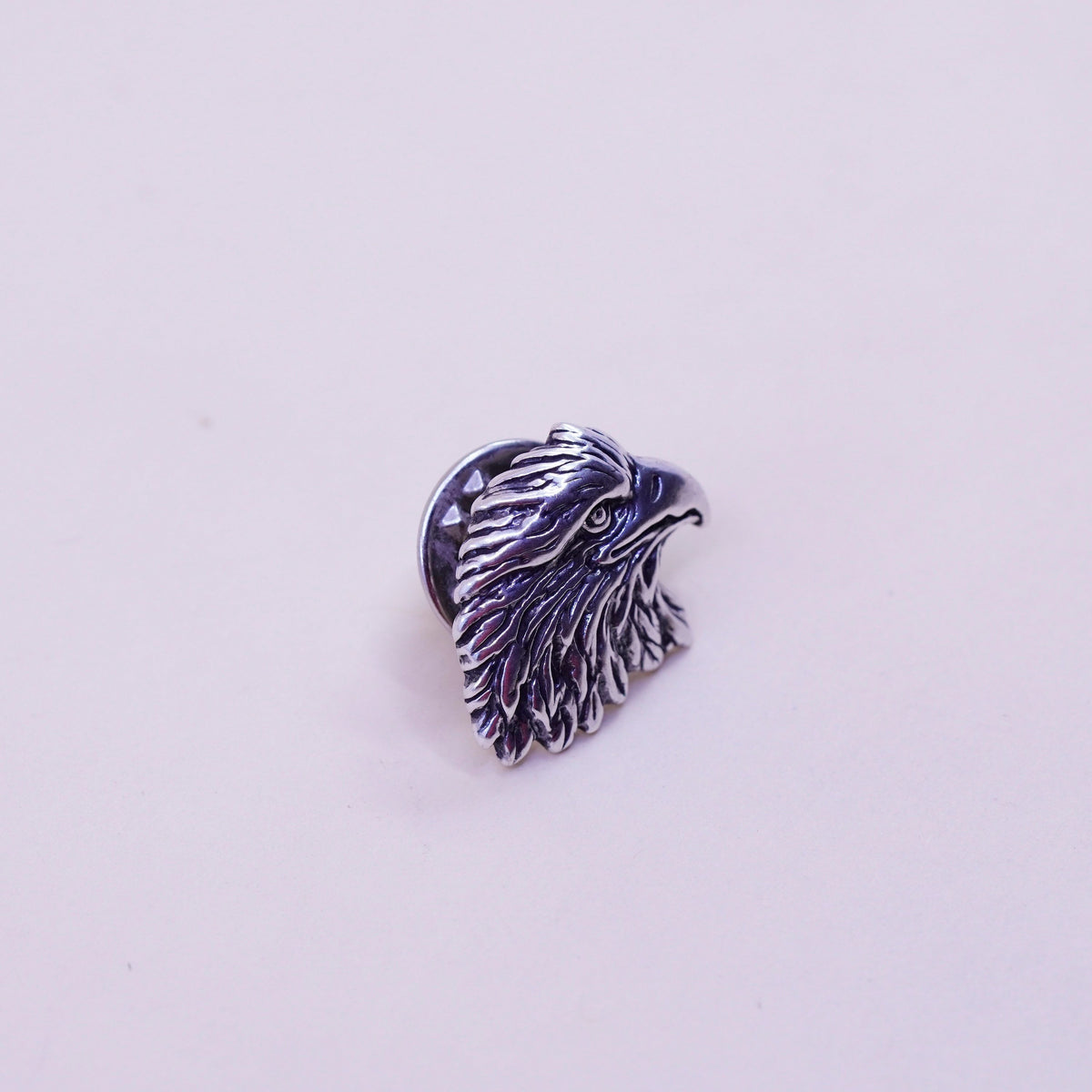 Vintage Mexico sterling silver handmade brooch, 925 bird Eagle head pin