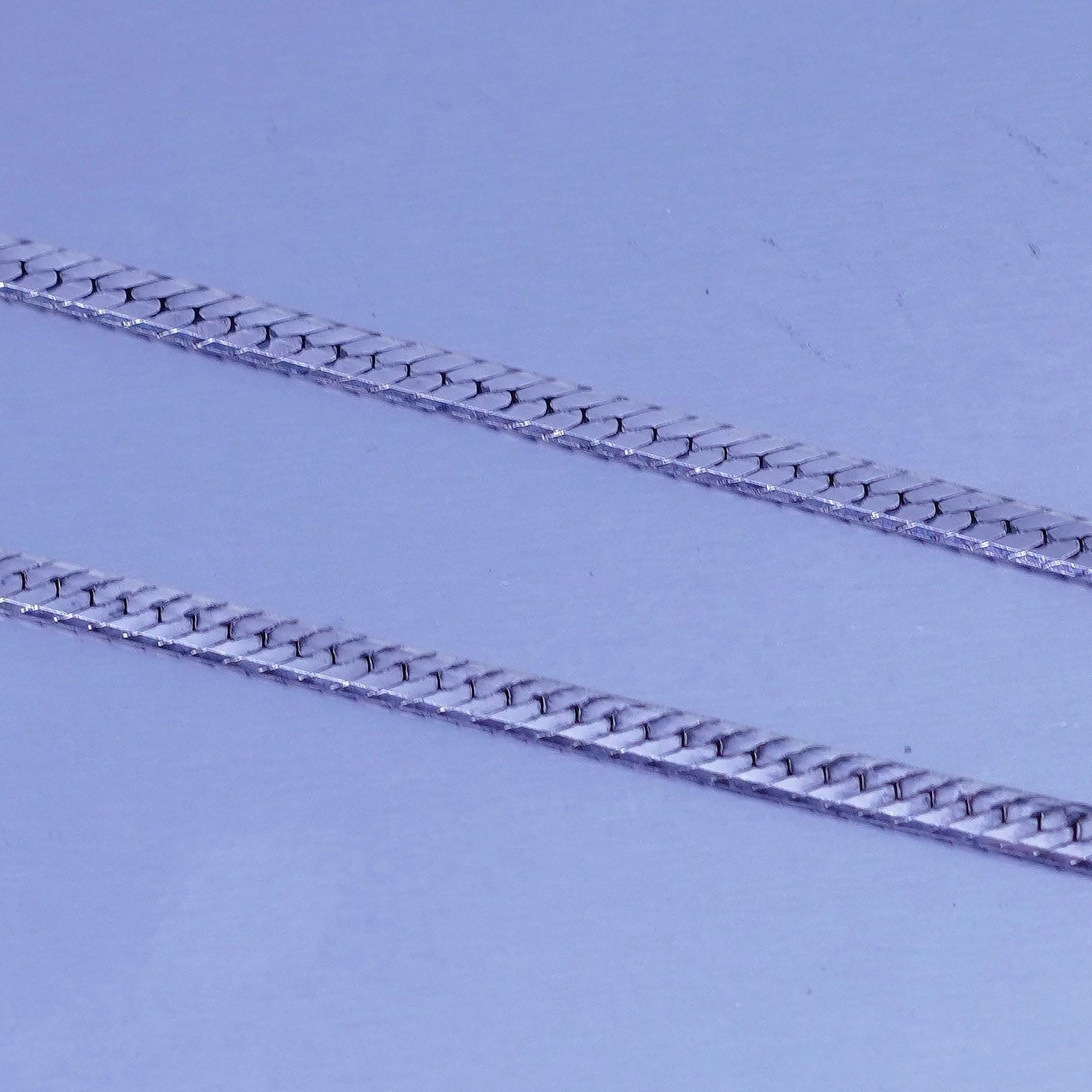 20” 3mm, vintage Italy Sterling 925 silver herringbone chain necklace