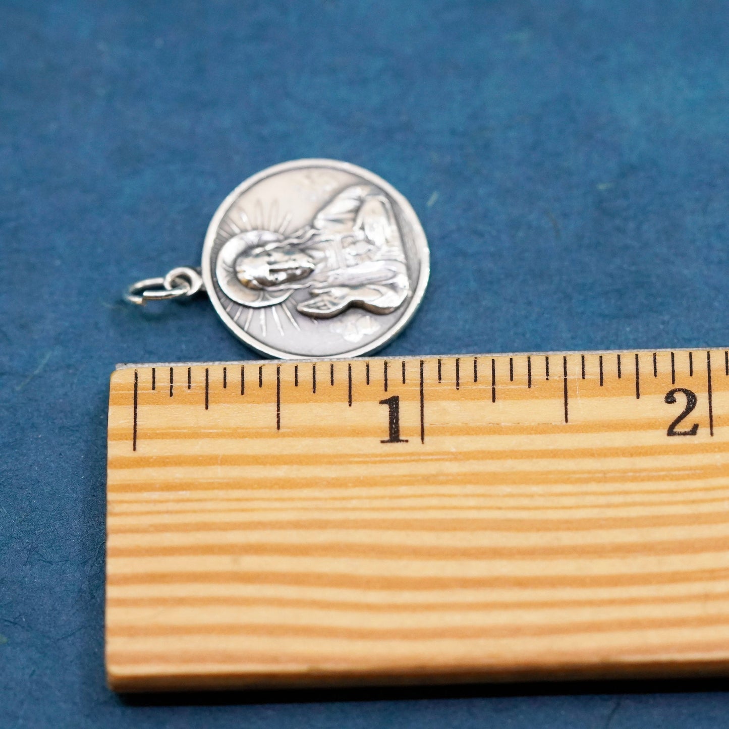 Sterling silver pendant, 925 tag with Jesus “our lady of mt. Carmel pray for us
