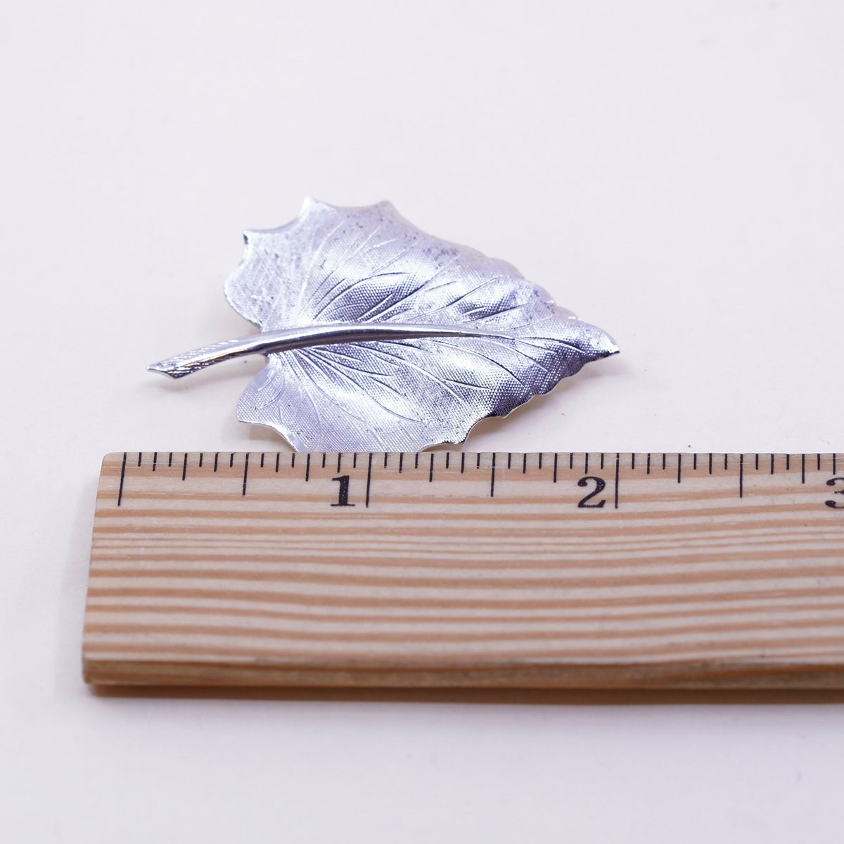 Vintage Beau Sterling silver handmade brooch, 925 grape leaf pin