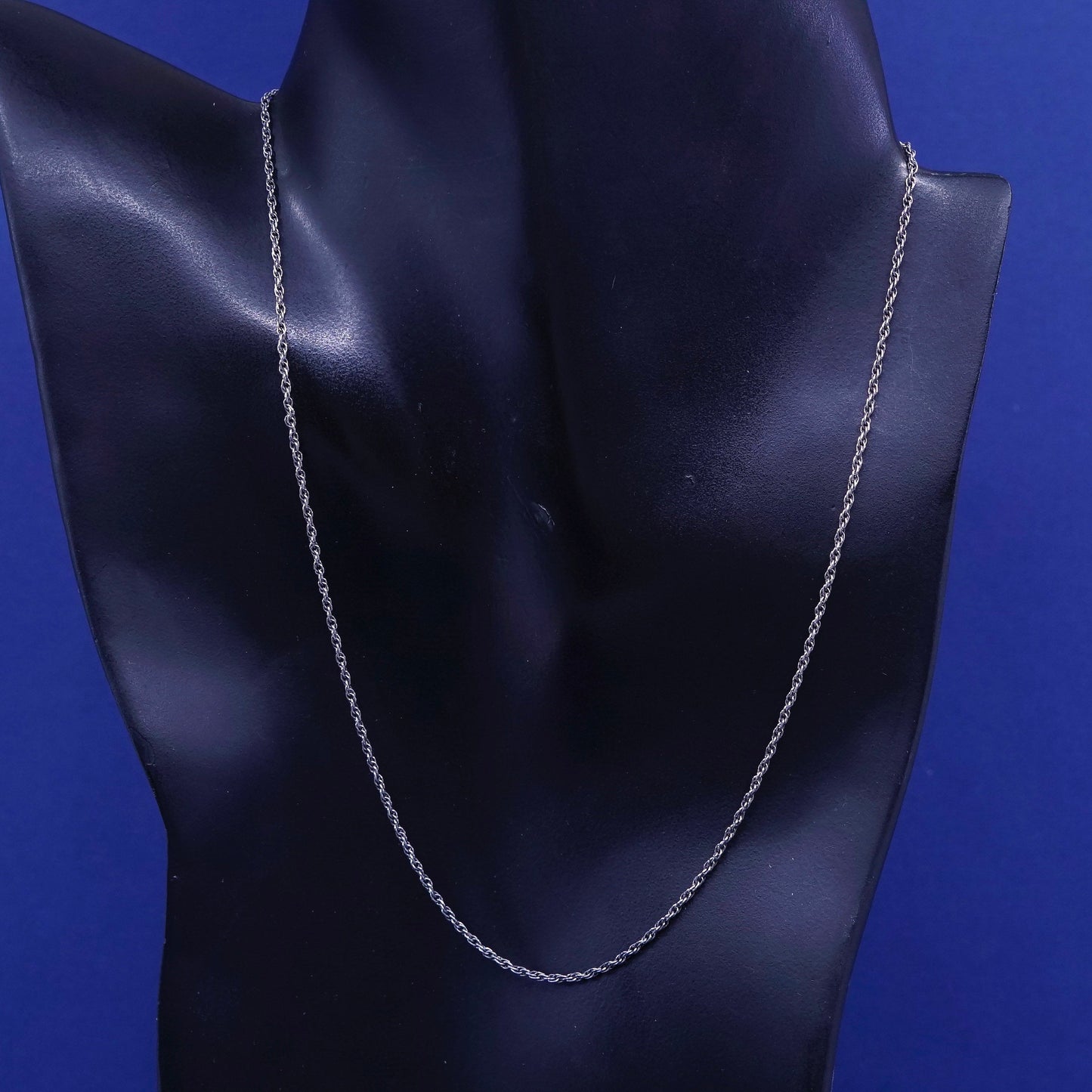 16”, 1.6mm, vintage Joielle Sterling silver necklace, 925 Singapore rope chain