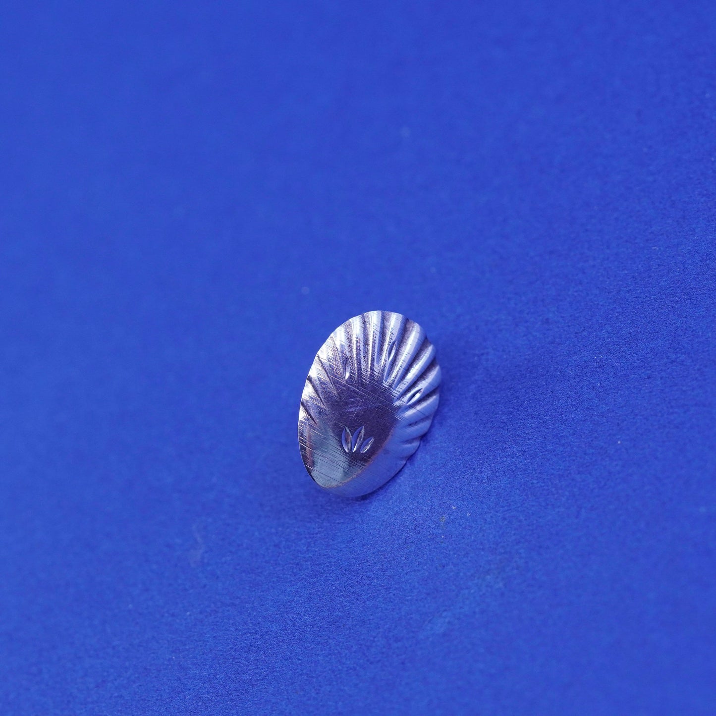 Vintage sterling silver handmade earrings, 925 shell studs