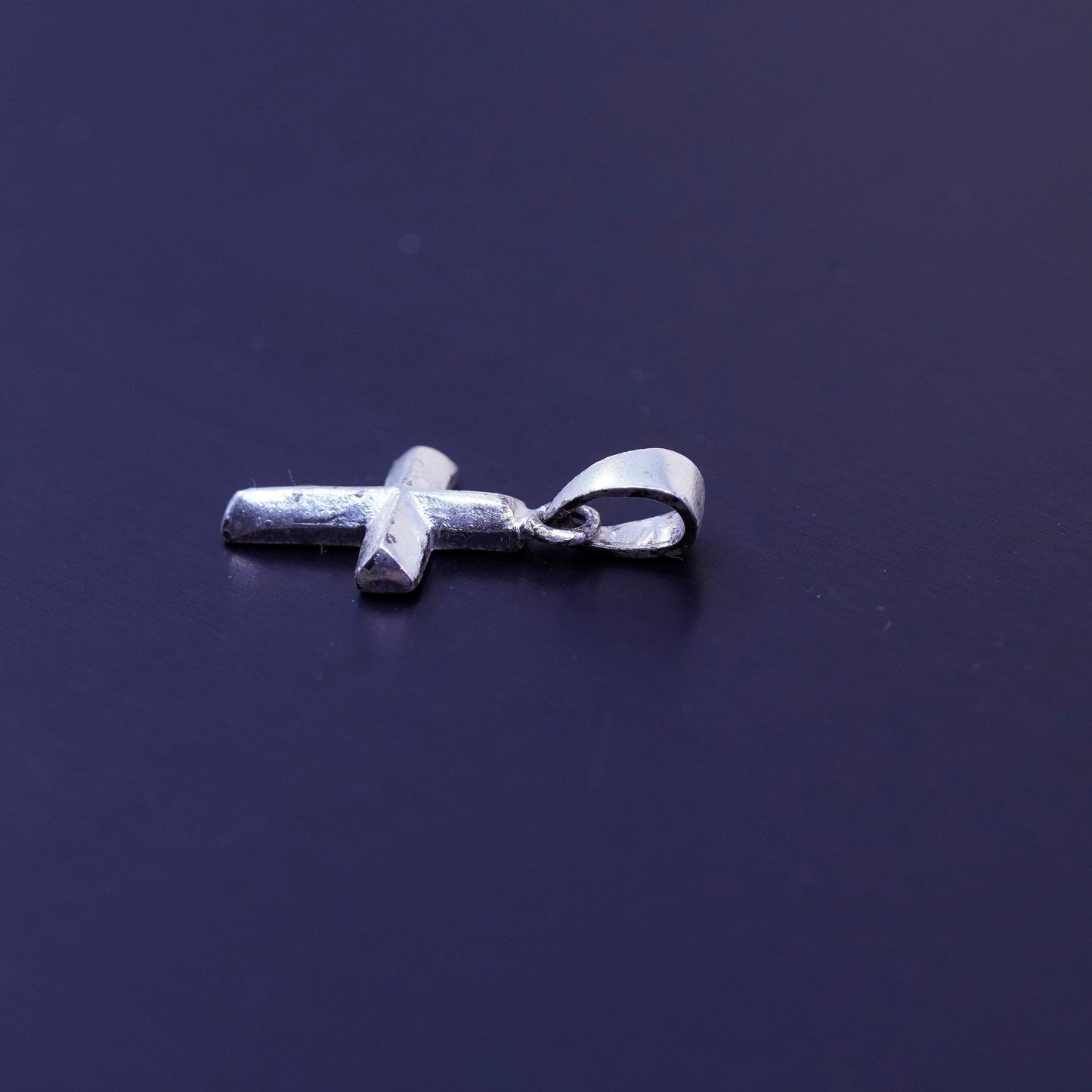 Vintage sterling 925 silver handmade cross pendant