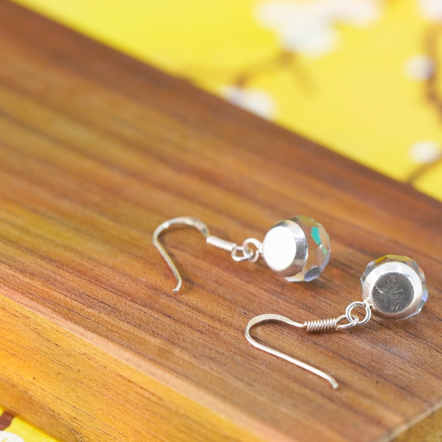 vintage Sterling 925 silver earrings with cz