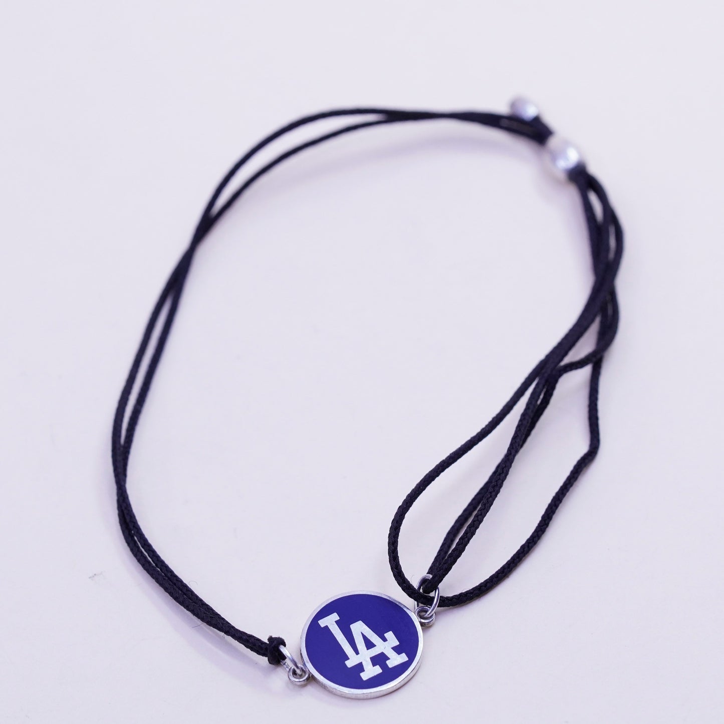 Size adjustable, Sterling silver handmade bracelet, 925 LA tag linen thread