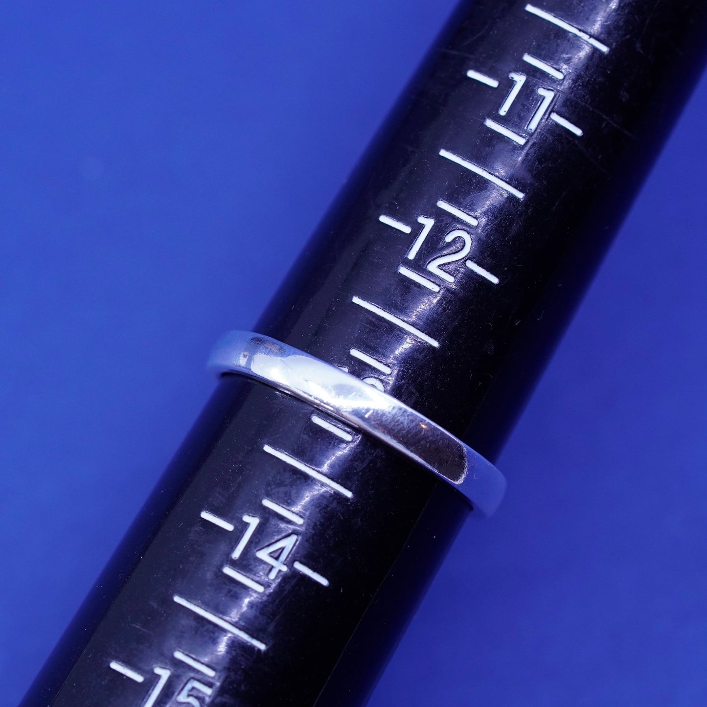 Size 13, vintage Sterling silver handmade ring, 925 wedding band