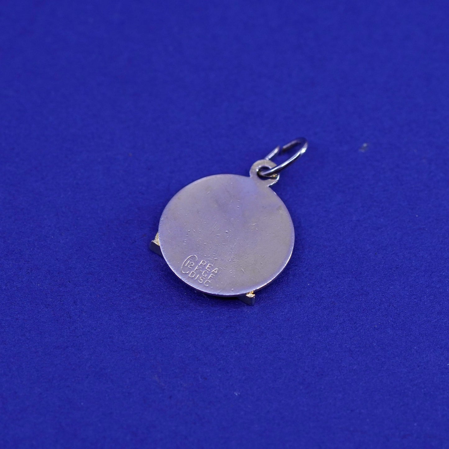 Vintage 12K gold filled world traveler pendant. 925 bermuda charm horse wagon