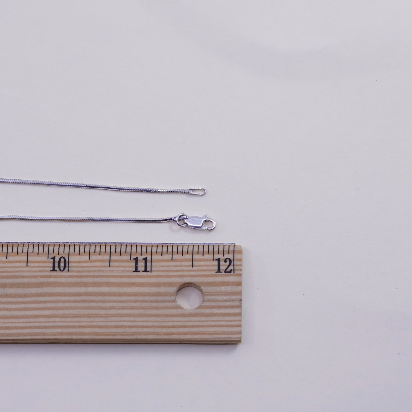 24”, 1mm, Vintage sterling silver square snake chain, Italy 925 necklace