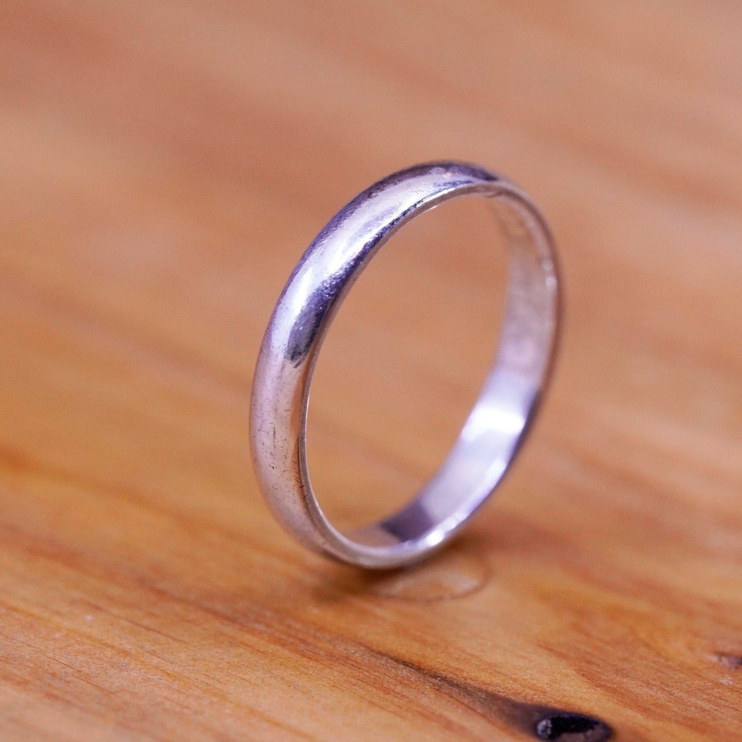 Size 5, vintage rage sterling silver handmade ring, 925 wedding band
