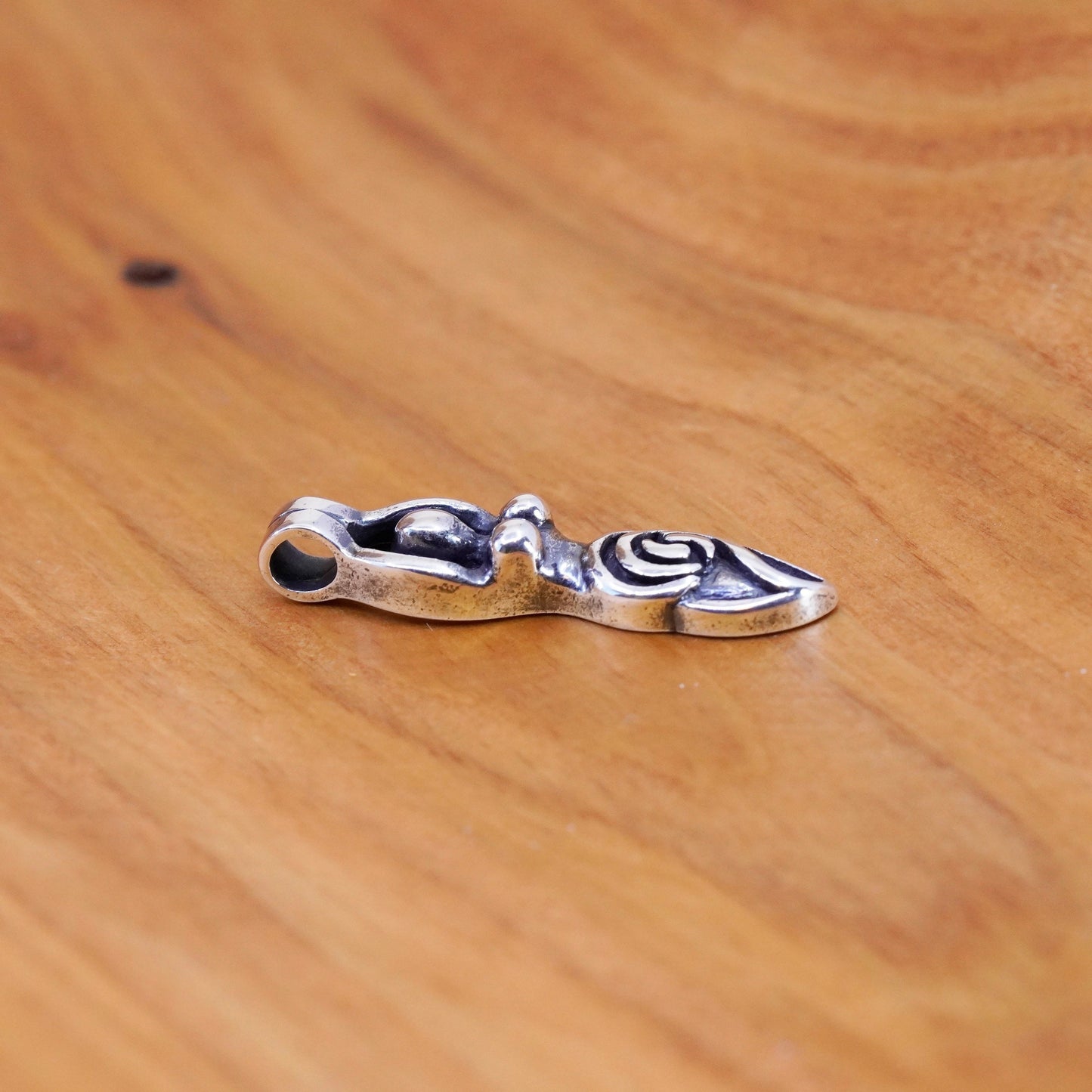 Vintage sterling 925 silver handmade fertility goddess