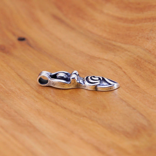 Vintage sterling 925 silver handmade fertility goddess