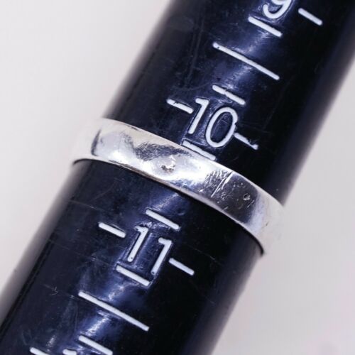 Sz 10.5, Vtg Sterling Silver Handmade Ring, 925 Statement Ring W/ Carnelian