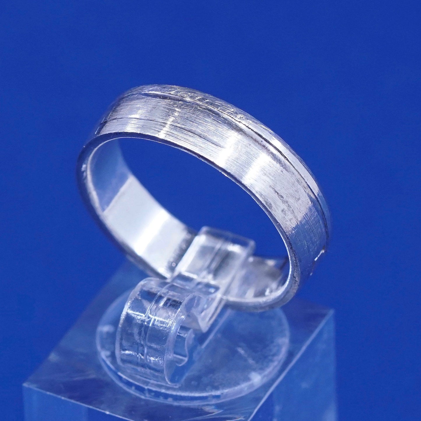 Size 9, vintage Sterling silver handmade band, 925 embossed “love” band