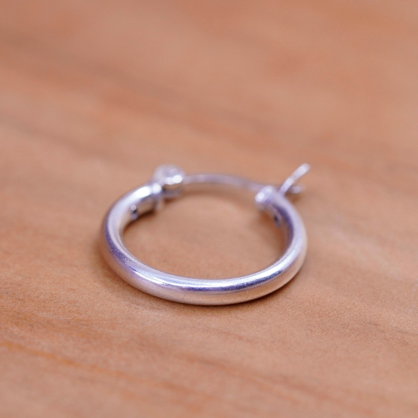 0.5”, vintage Sterling silver hoop earrings, 925 hoops