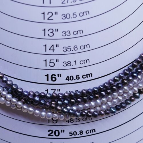 16”, Silpada 925 Sterling Silver Handmade Authentic 5 Stands Of Pearls Necklace