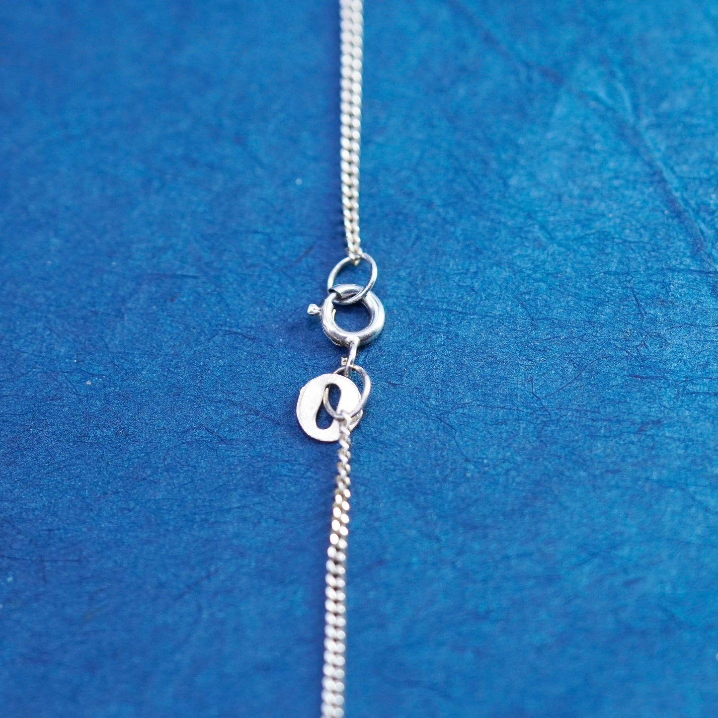 18”, 1mm, vintage Italy Sterling silver necklace, 925 curb chain