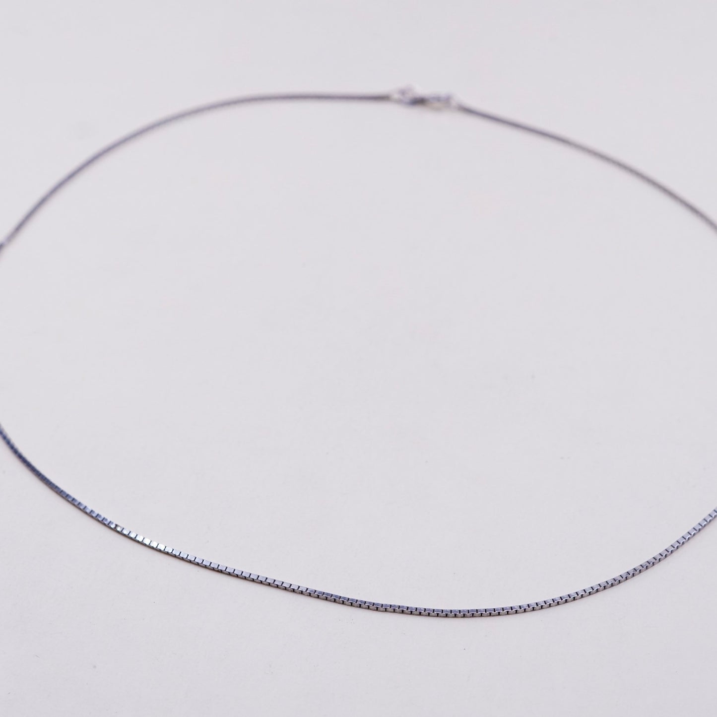 18”, 1mm, Vintage sterling 925 silver snake chain, necklace