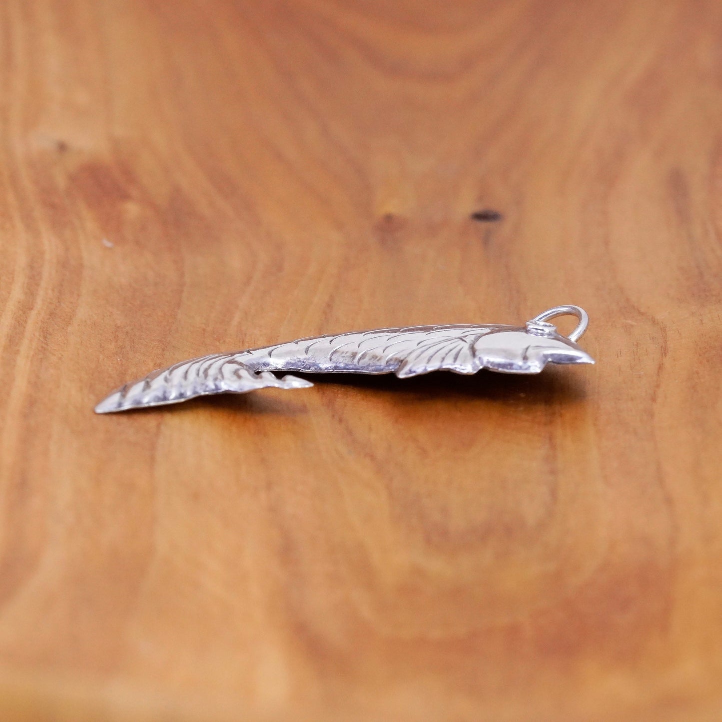 Vintage sterling silver handmade pendant, 925 fish, unique