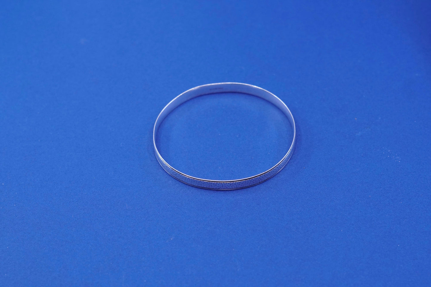 8”, vintage sterling silver handmade bracelet, 925 hammered textured bangle