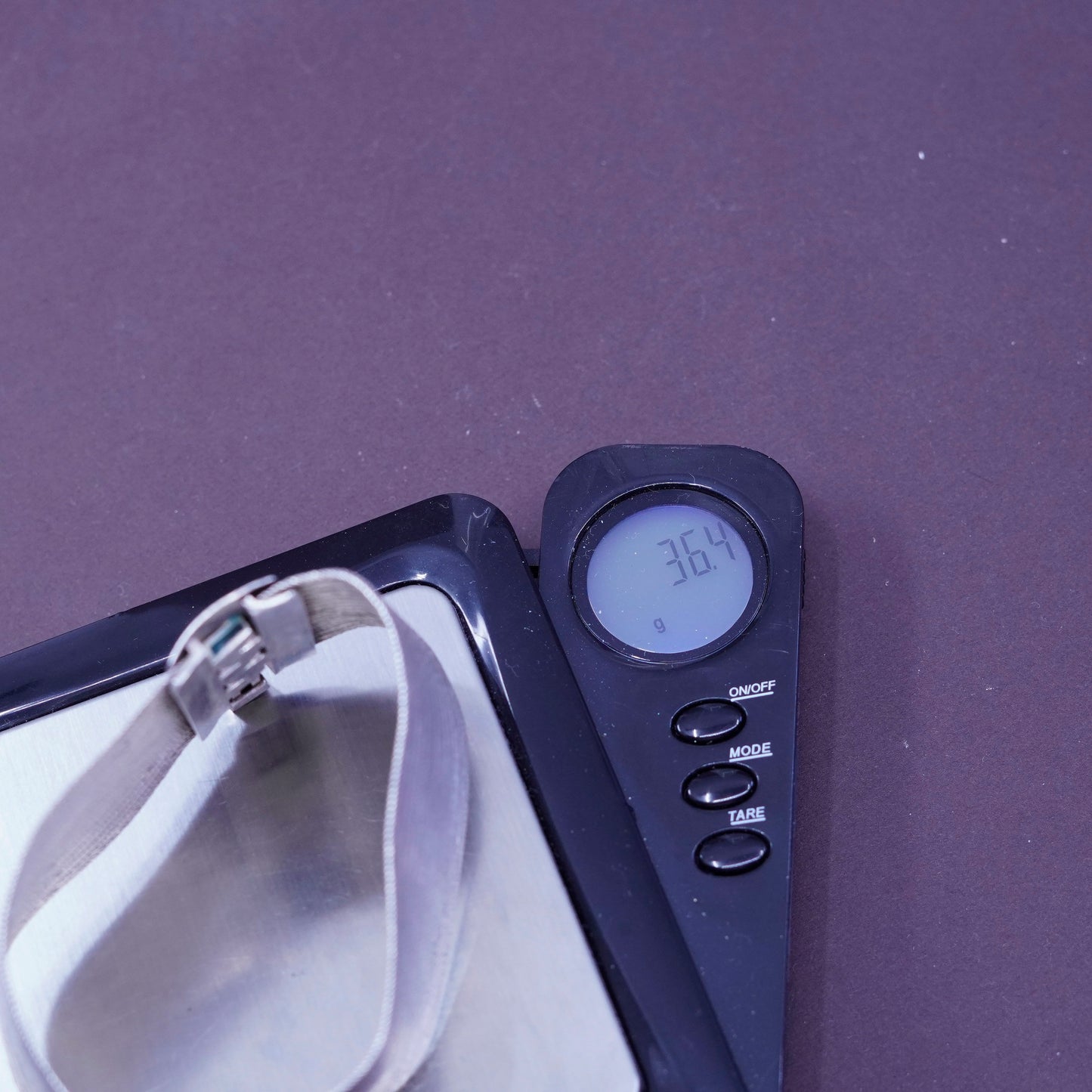 6”, Vintage Italy Sterling silver braided woven wide textured 900 bracelet