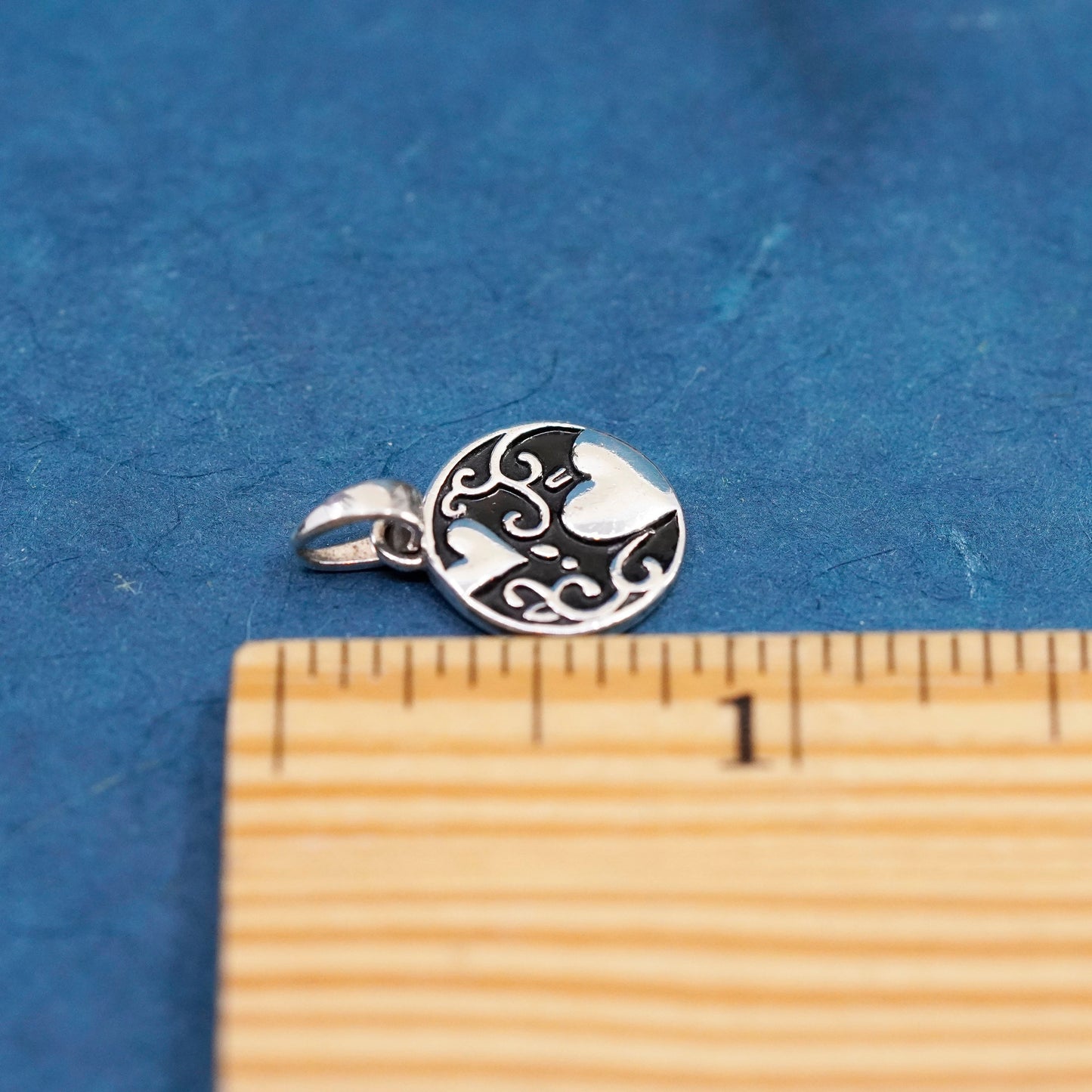 sterling silver pendant, 925 heart charm “dear friends are always to the heart