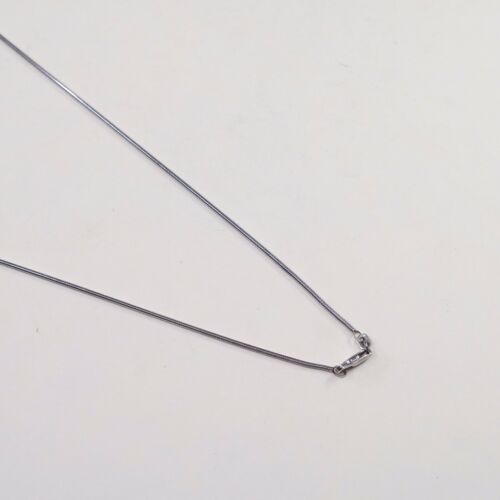 16” Handmade Modern Sterling 925 Silver Necklace Snake W/ Hyacinth Leaf Pendent