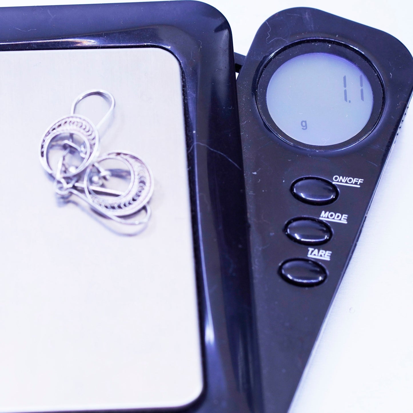 Vintage Sterling 925 silver handmade filigree earrings