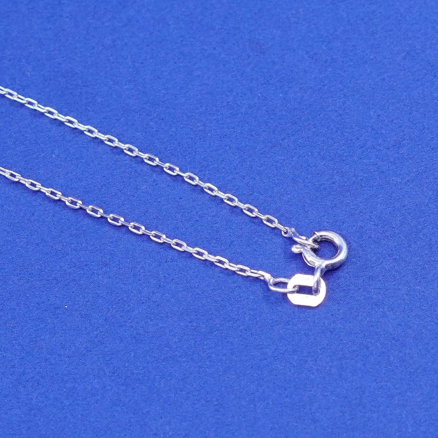 18”, 1mm, vintage Sterling silver handmade necklace, 925 circle chain