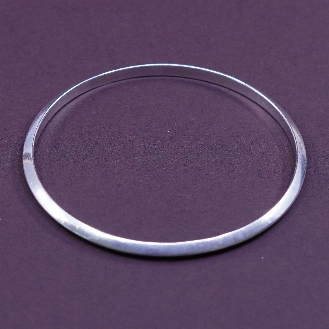 8", vtg Erling Christoffersen Norway Plus Sterling Silver Bangle, 925 bracelet