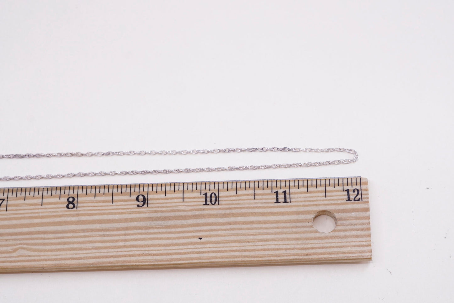 24”, 2mm, vintage Sterling silver necklace, 925 Singapore rope chain