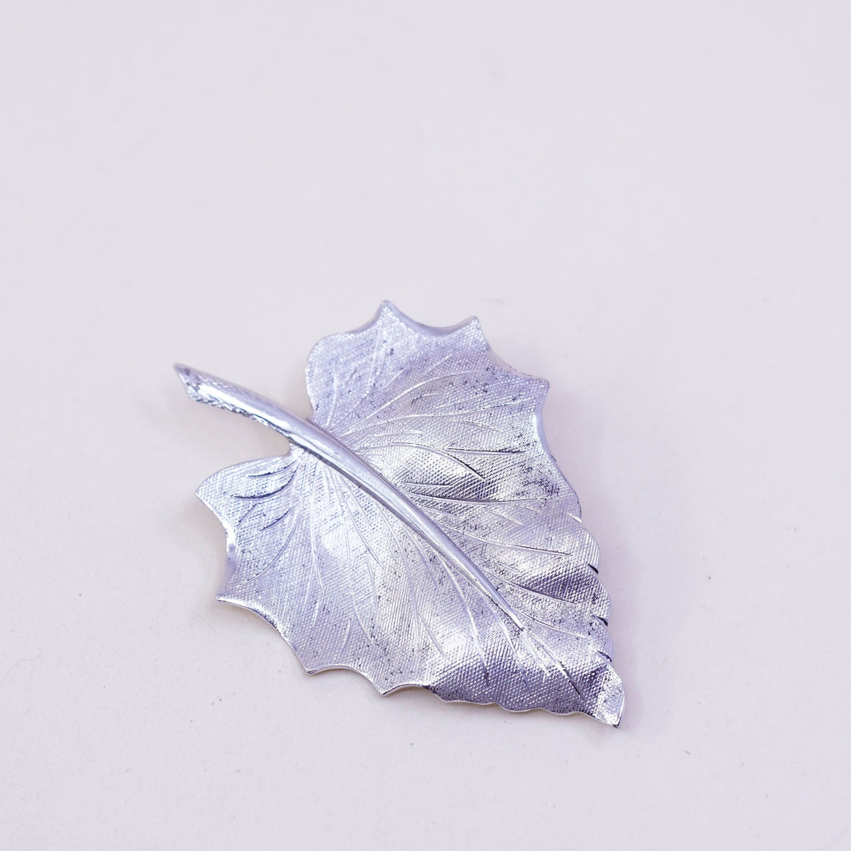 Vintage Beau Sterling silver handmade brooch, 925 grape leaf pin