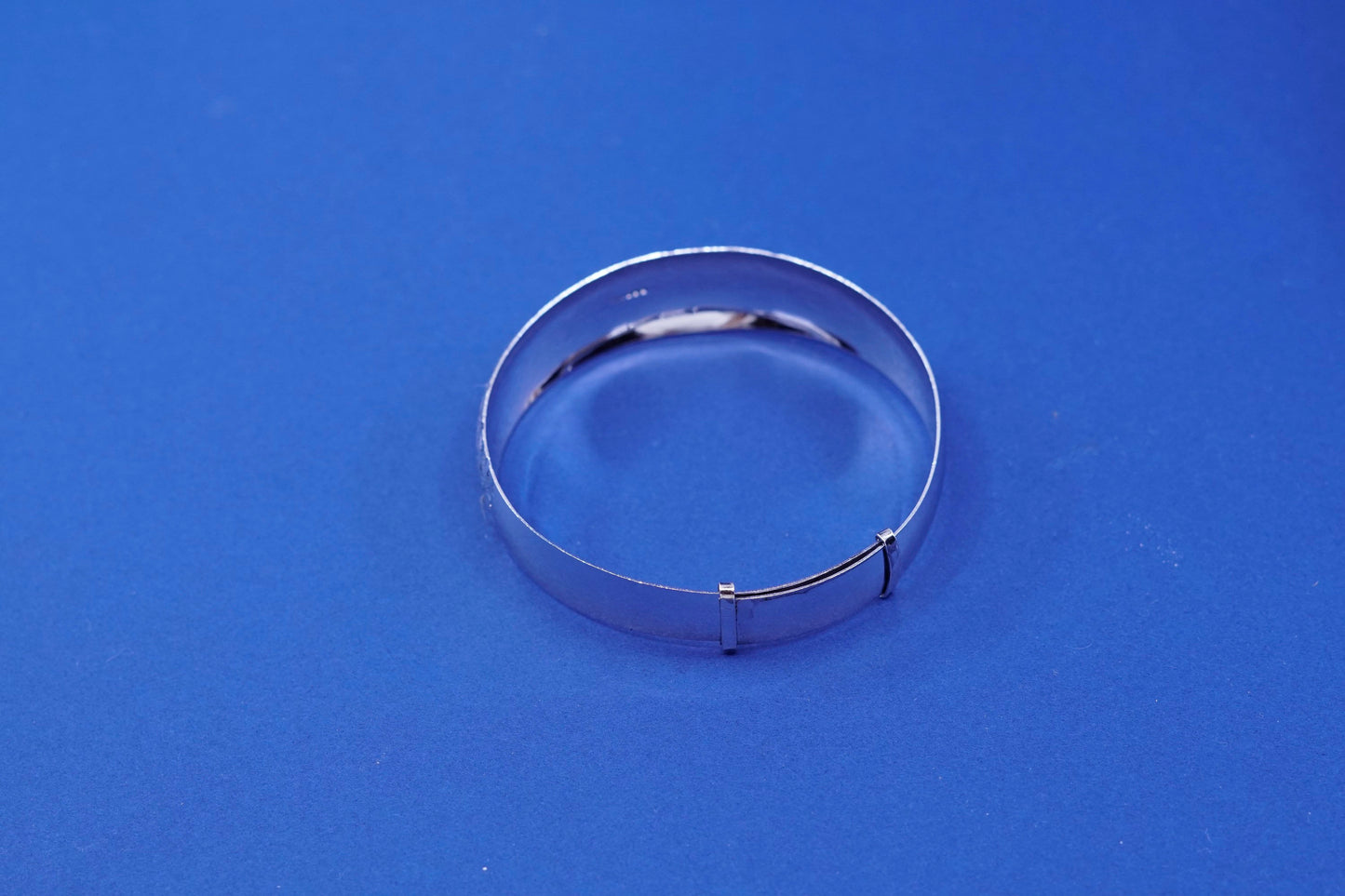 7.5”, vintage sterling silver handmade bracelet, 925 textured bangle