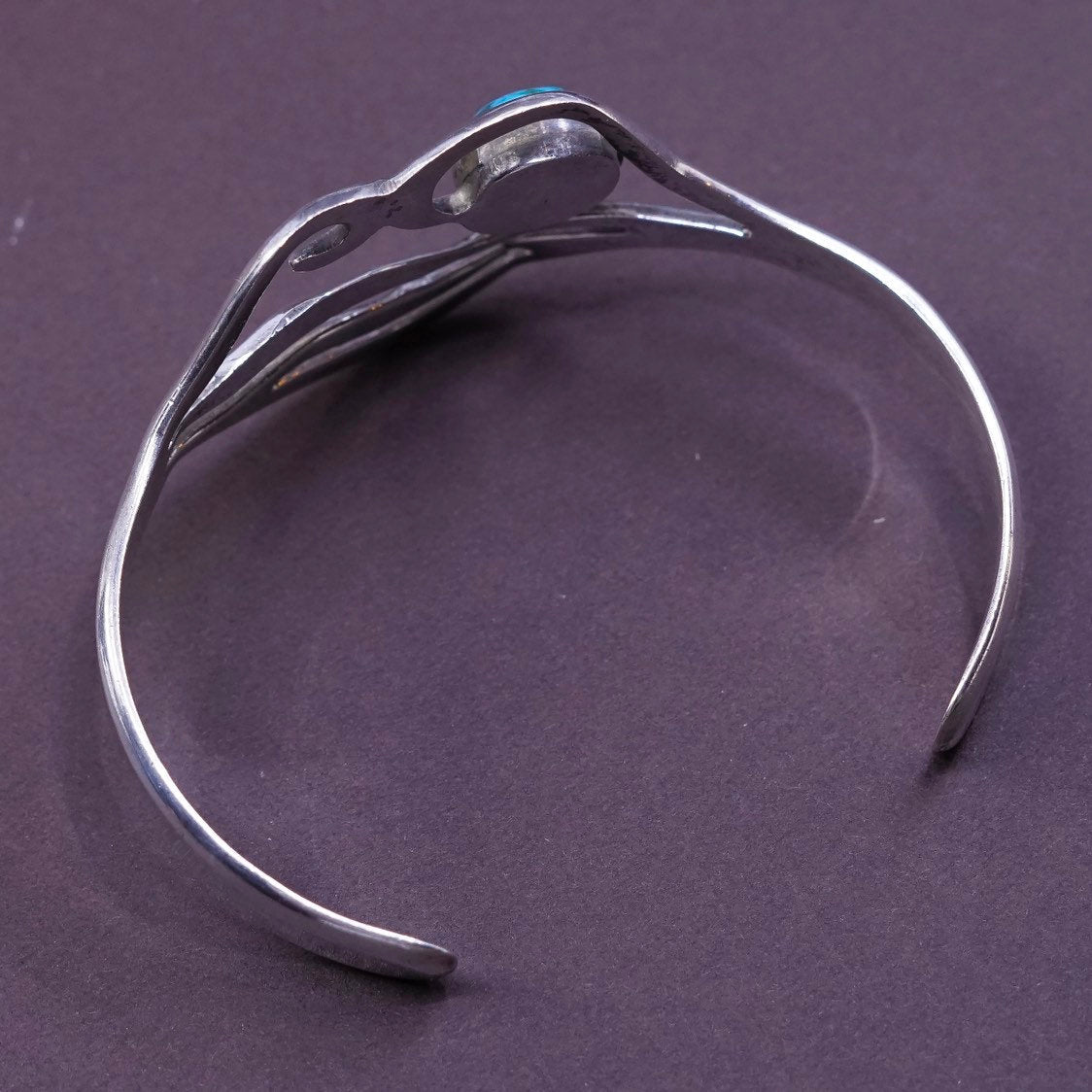 6.5” Mexico Sterling Silver Handmade Bracelet, southwestern 925 w/ turquoise