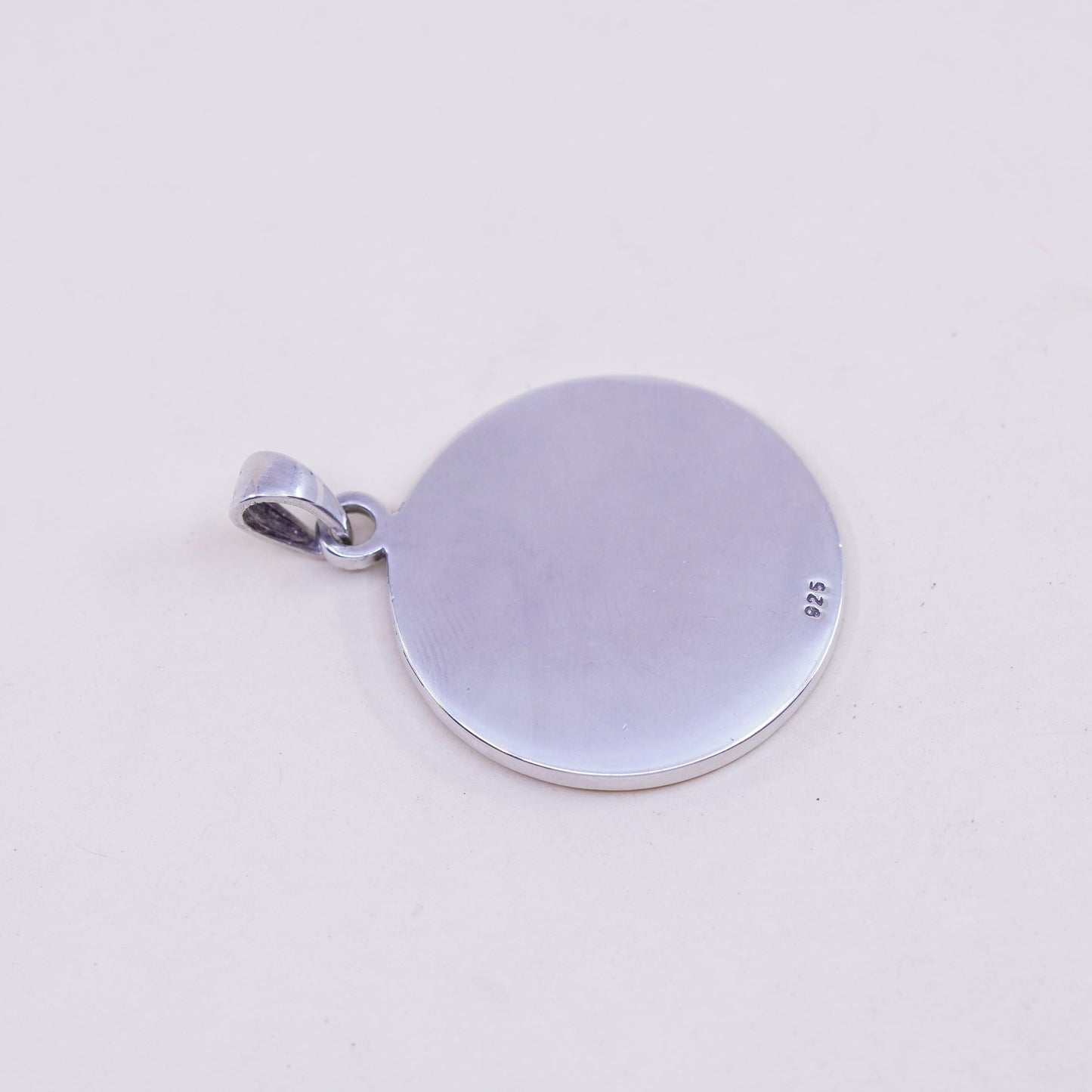 two tone 14K gold filled sterling silver handmade pendant, 925 compass charm