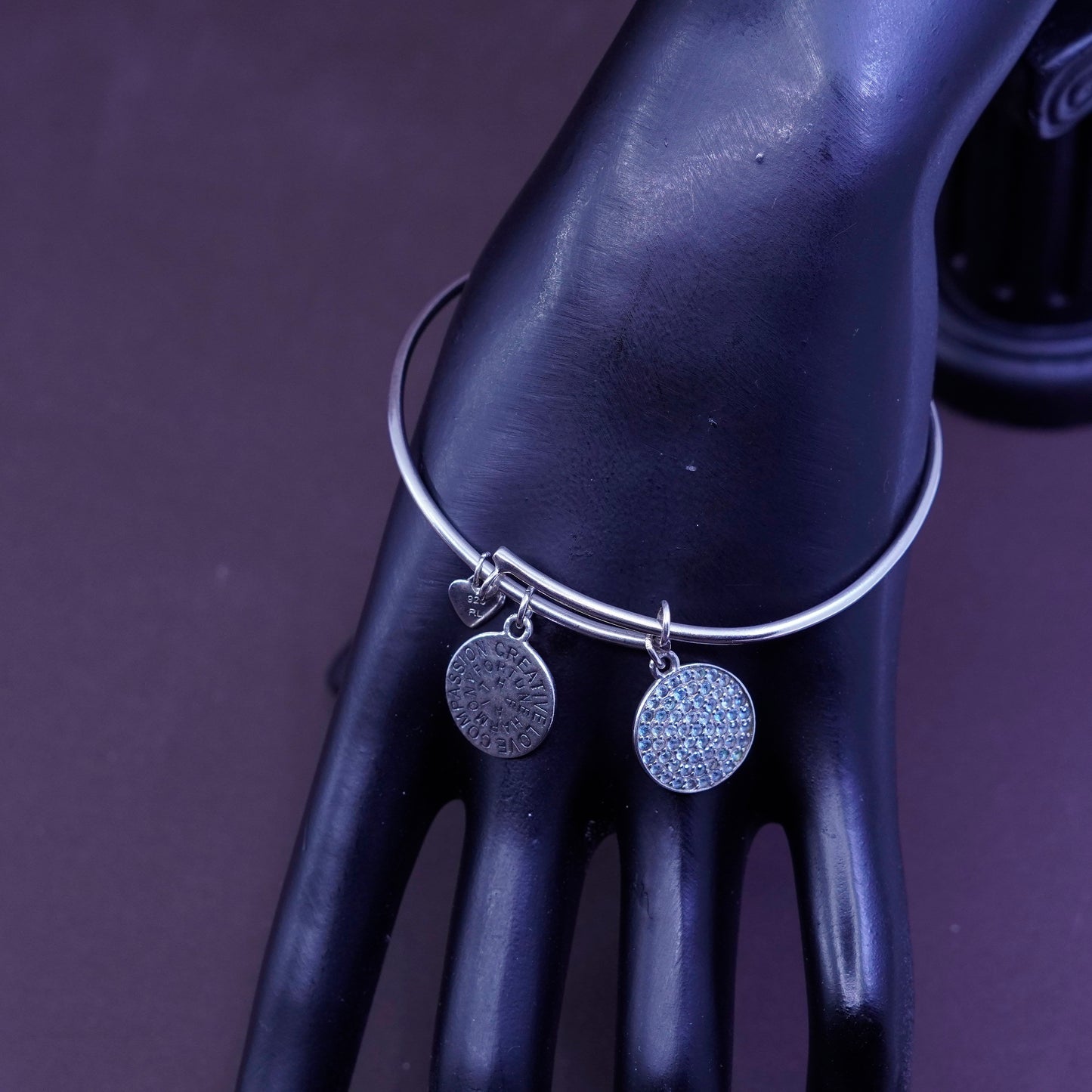 ralph lauren Sterling 925 silver bracelet bangle with charms “creative harmony