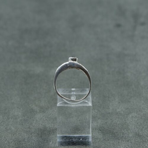 Sz 7, vintage Sterling Ring, 925 Silver wing W/ cluster Crystal